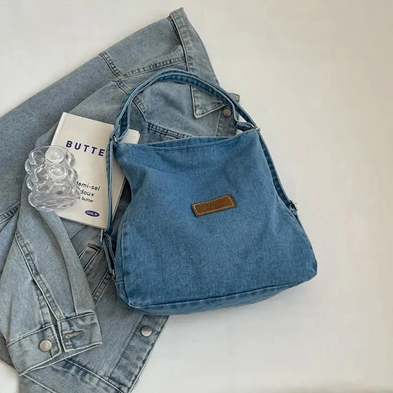 Adjustable Strap Denim Shoulder Bag sold by Gigi Laurent product image thumbnail 2