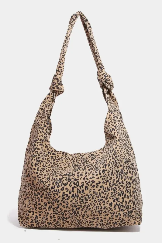 Fame Leopard Knotted Strap Shoulder Bag sold by Gigi Laurent