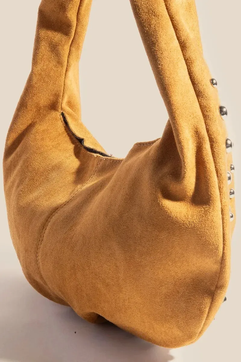 Fame Metallic Studded Faux Suede Hand Bag sold by Gigi Laurent product image thumbnail 2