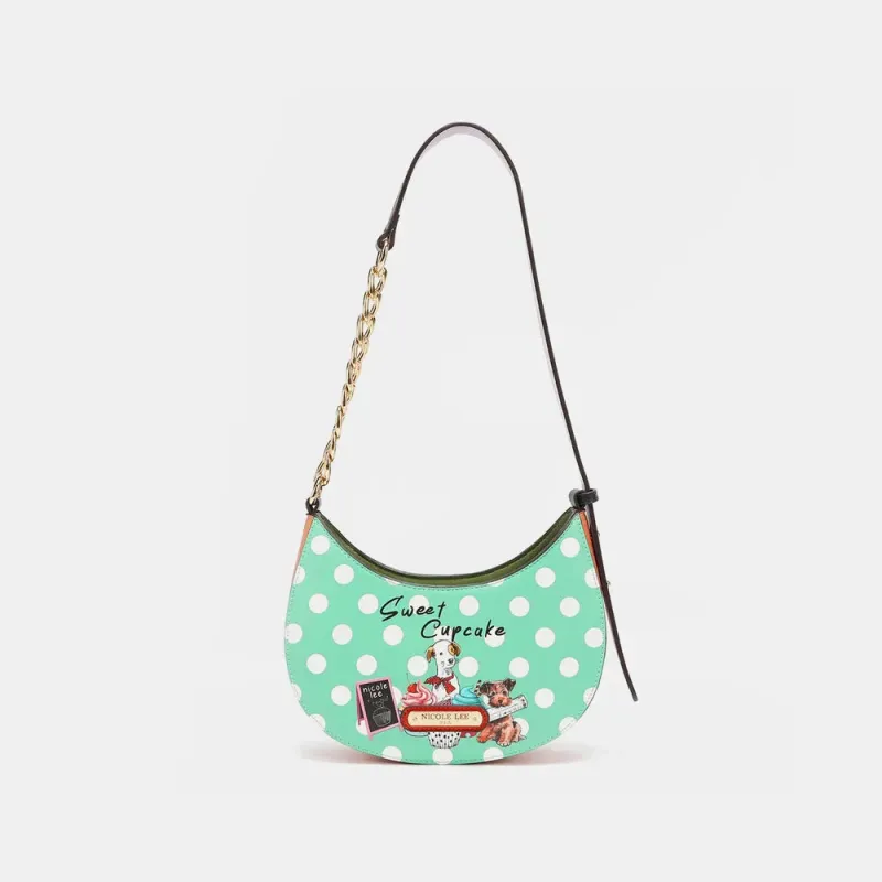 Nicole Lee USA Vegan Leather Polka Dot Shoulder Bag sold by Gigi Laurent
