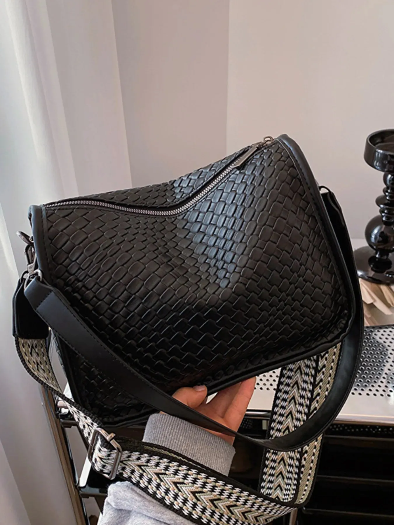 Textured Leather Shoulder Bag sold by Gigi Laurent product image thumbnail 2