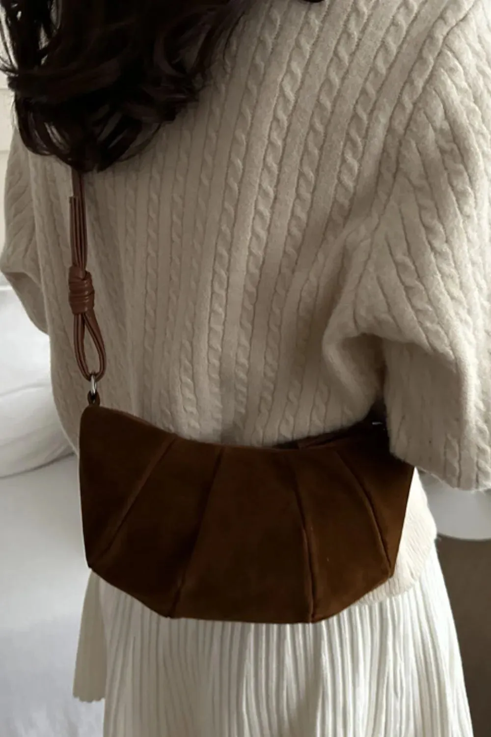 Suede Croissant Shape Shoulder Bag sold by Gigi Laurent product image thumbnail 5