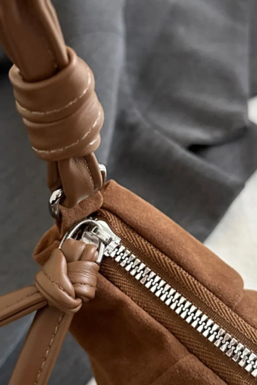 Suede Croissant Shape Shoulder Bag sold by Gigi Laurent product image thumbnail 2