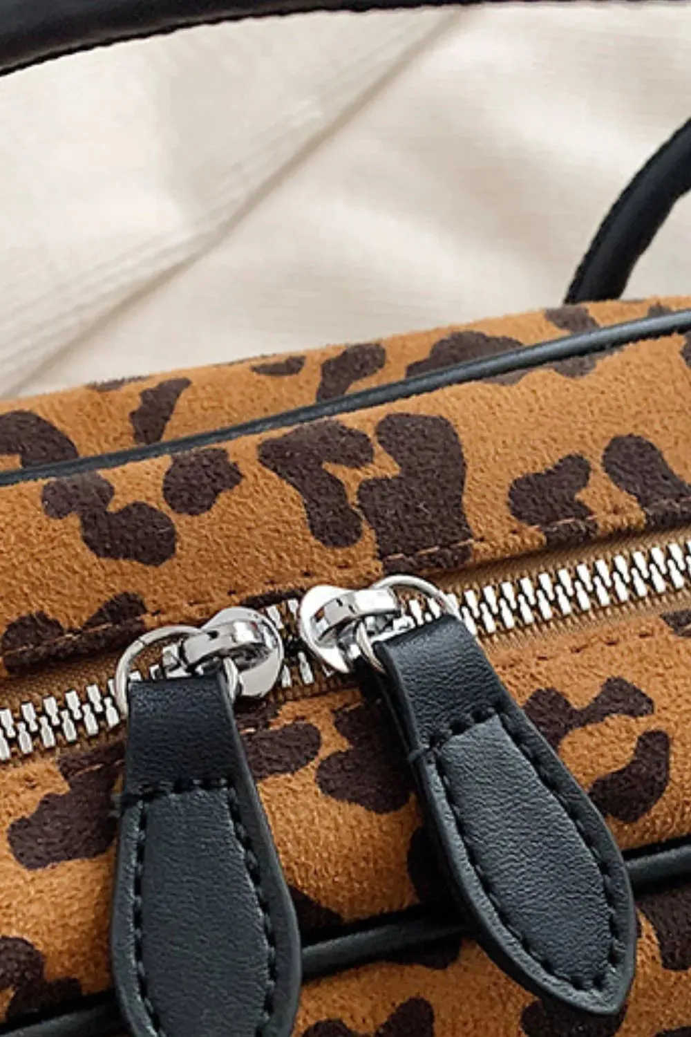 Leopard Suede Medium Shoulder Bag sold by Gigi Laurent product image thumbnail 3