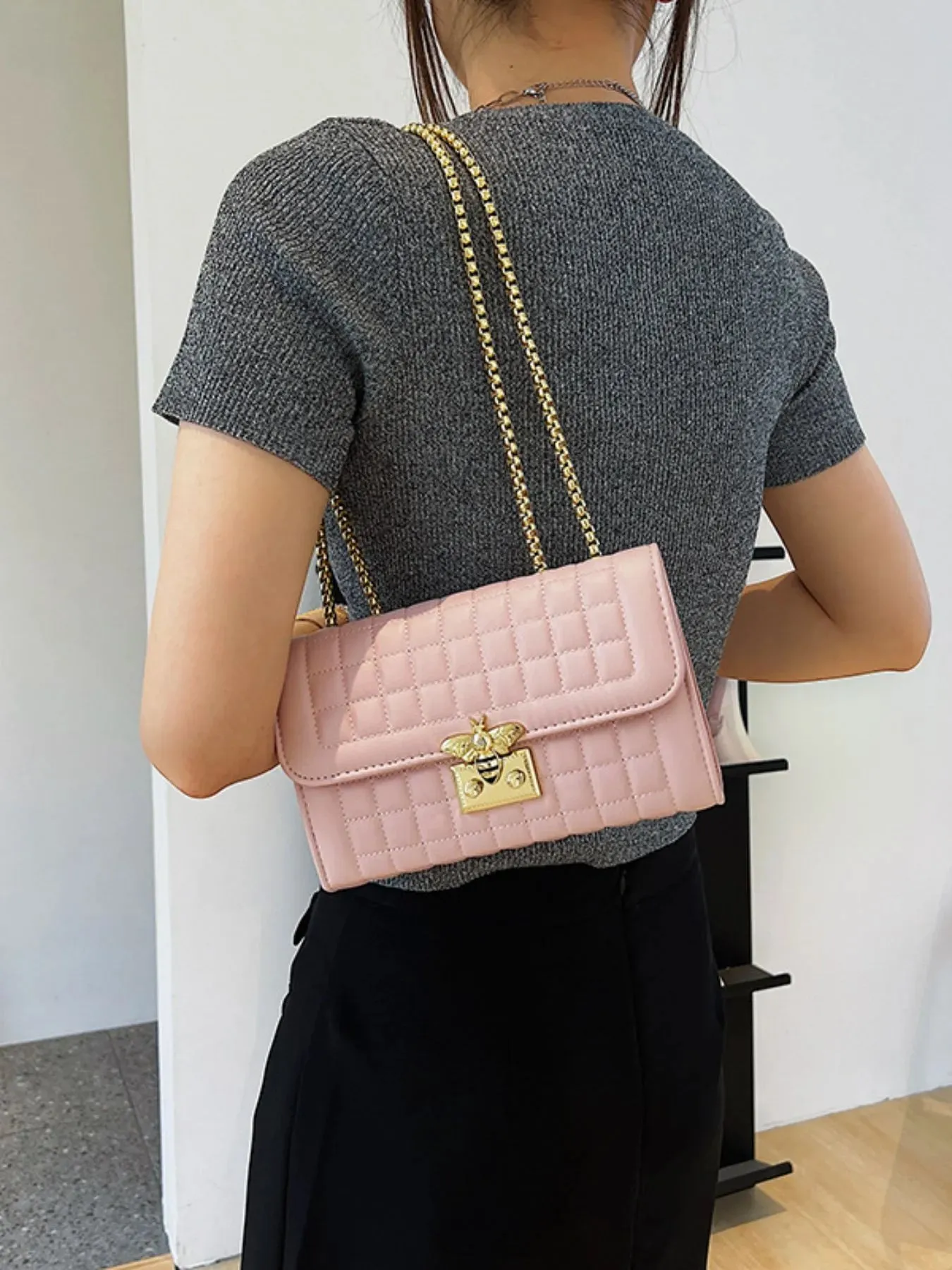 Quilted Chain Shoulder Bag sold by Gigi Laurent product image thumbnail 4