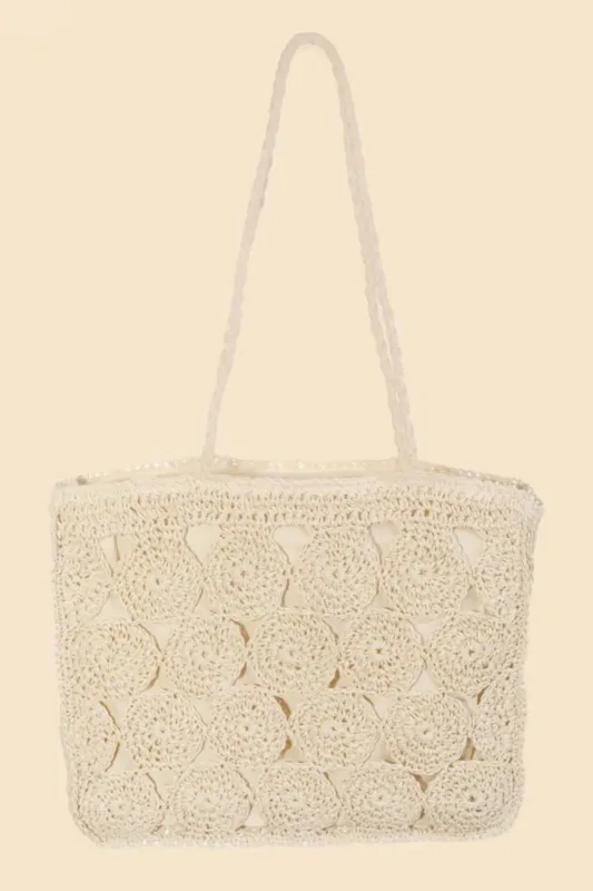 Fame Square Braided Pattern Tote Bag sold by Gigi Laurent