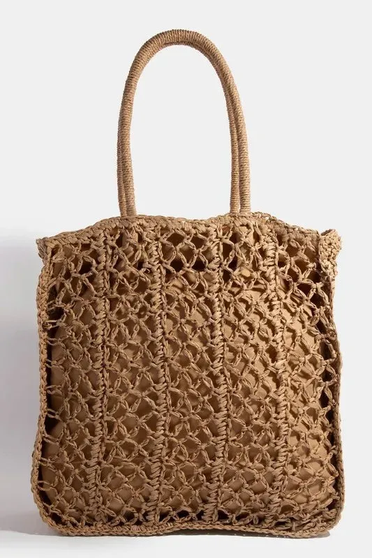 Fame Intricate Braided Tote Bag sold by Gigi Laurent