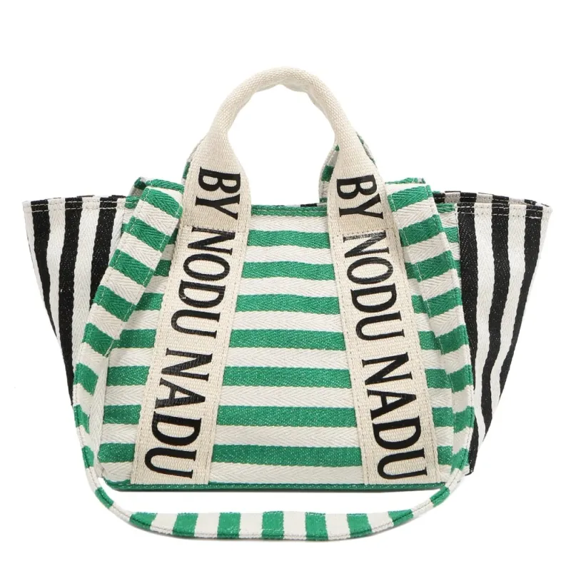 Nicole Lee USA Letter Striped Tote Bag sold by Gigi Laurent