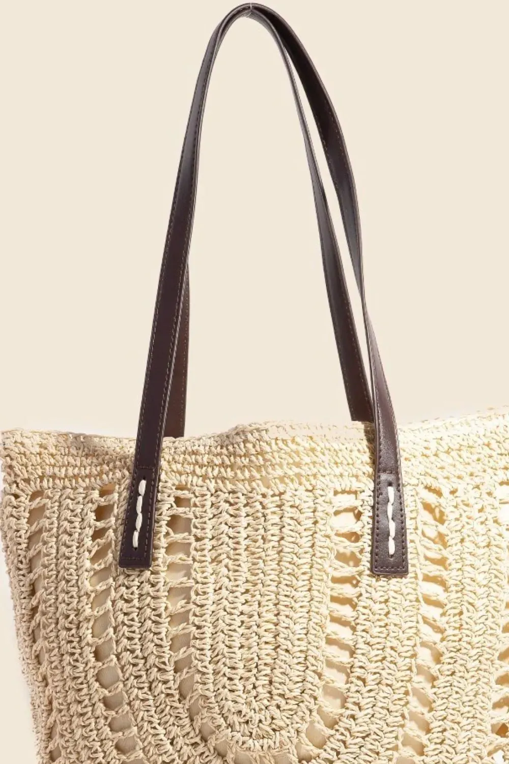 Fame Straw Braided Rounded Tote Bag sold by Gigi Laurent product image thumbnail 2
