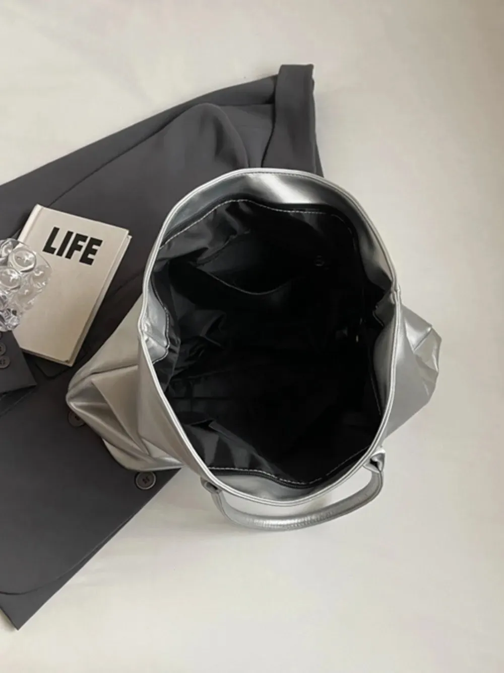 BETTER LIFE PU Leather Tote Bag sold by Gigi Laurent product image thumbnail 3