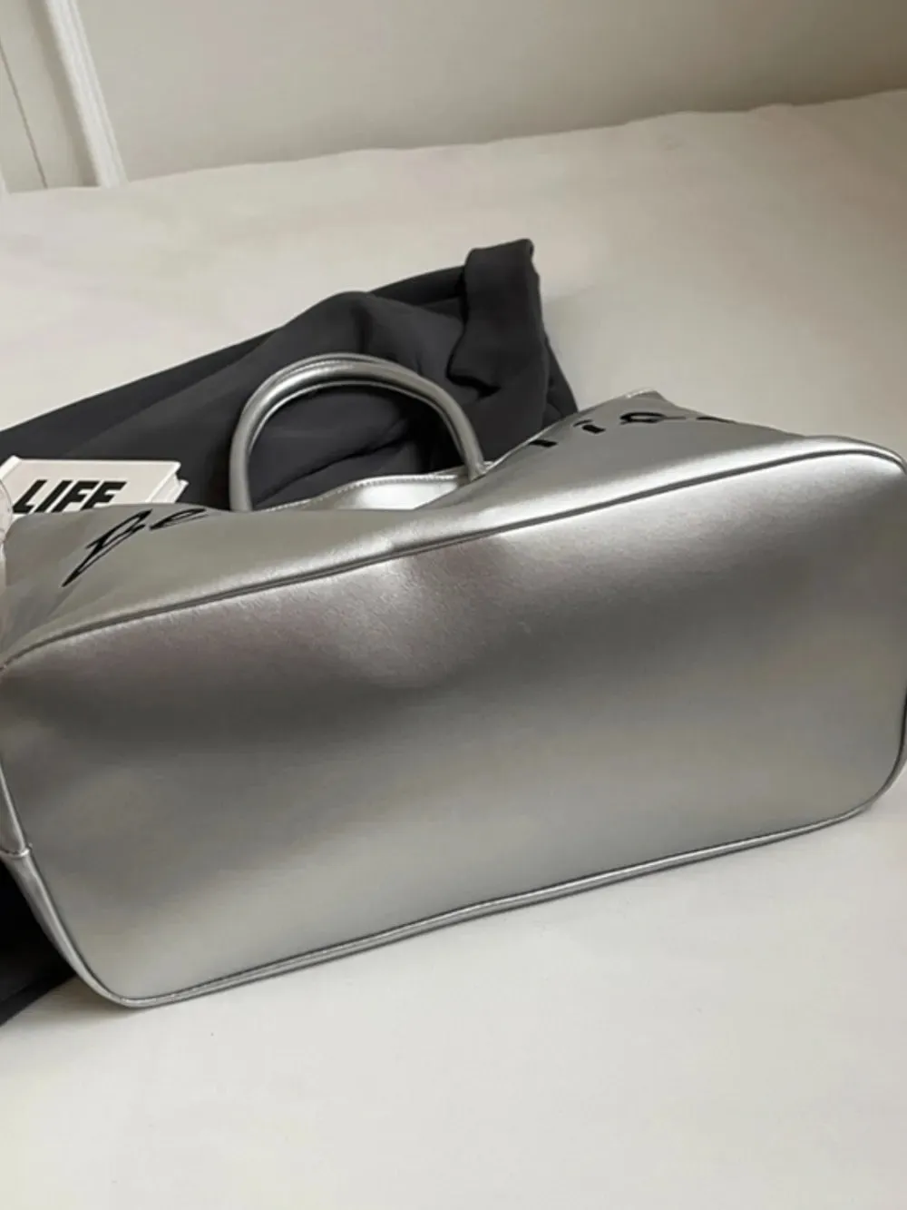 BETTER LIFE PU Leather Tote Bag sold by Gigi Laurent product image thumbnail 4