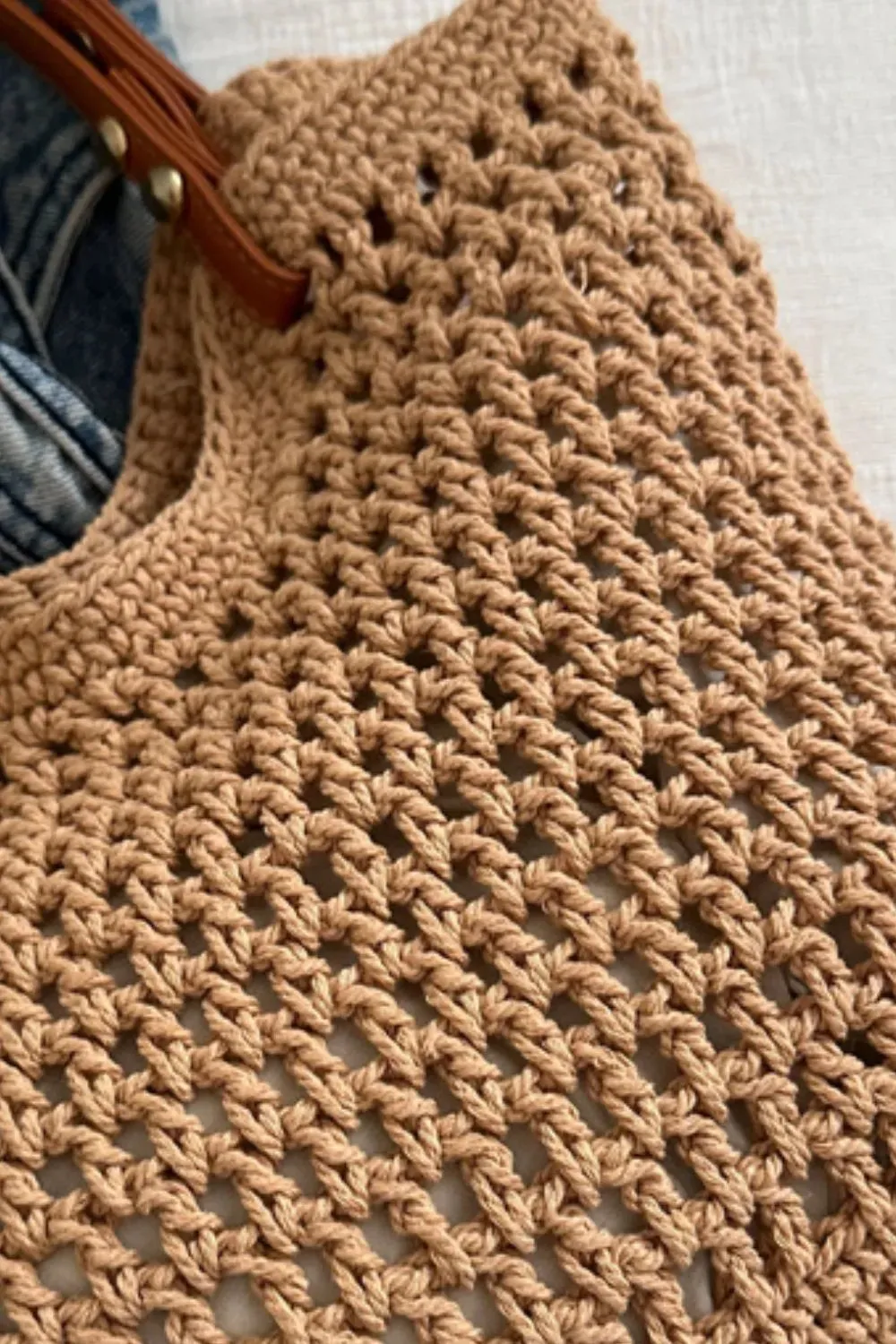 Openwork Woven Tote Bag sold by Gigi Laurent product image thumbnail 2