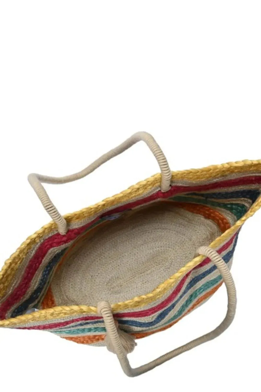 Fame Wavy Rainbow Straw Tote Bag sold by Gigi Laurent product image thumbnail 2