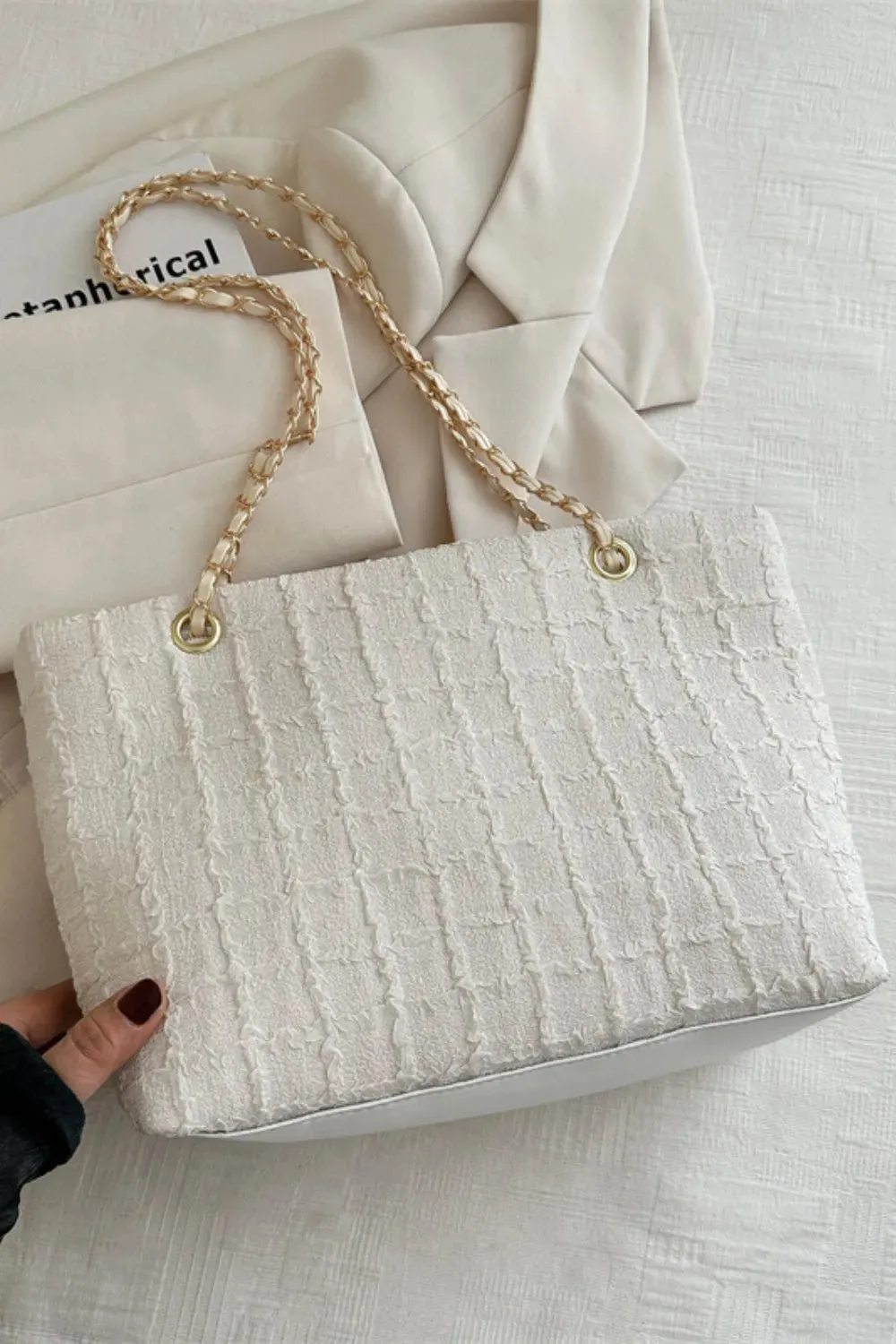Polyester Texture Chain Tote bag sold by Gigi Laurent