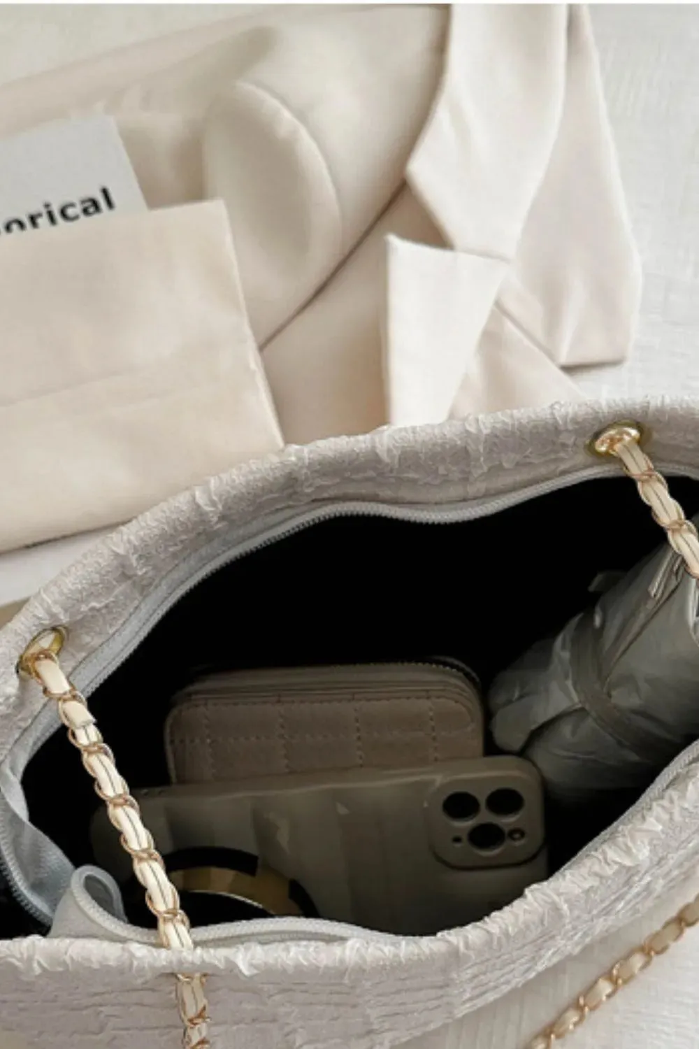 Polyester Texture Chain Tote bag sold by Gigi Laurent product image thumbnail 2