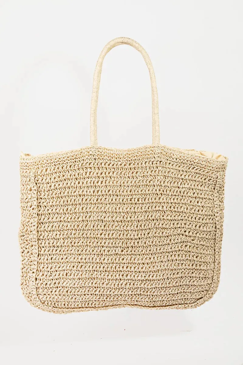 Fame Flower Braided Tote Bag sold by Gigi Laurent product image thumbnail 2