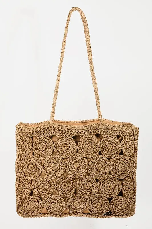 Fame Square Braided Pattern Tote Bag sold by Gigi Laurent