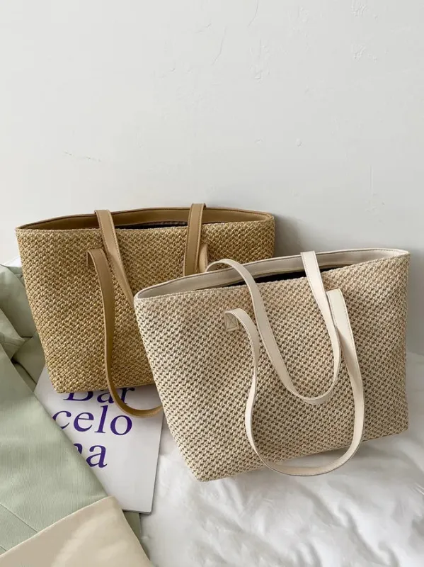 Solid Color Woven Tote Bag sold by Gigi Laurent