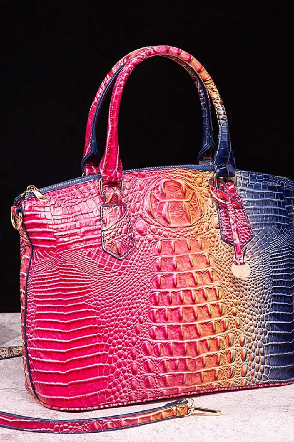 Gradient PU Leather Handbag sold by Gigi Laurent product image thumbnail 3