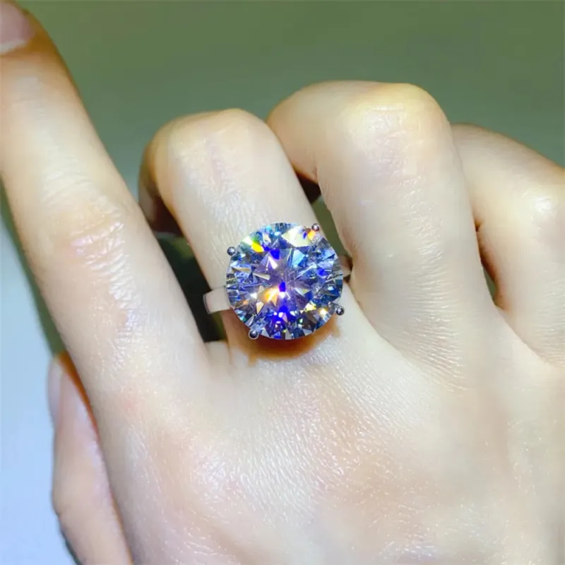 10 Carat Moissanite 925 Sterling Silver Ring sold by Gigi Laurent