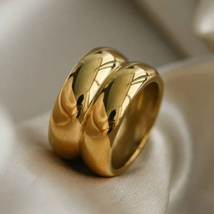Gold Double Ridge Ring sold by Gigi Laurent product image thumbnail 3