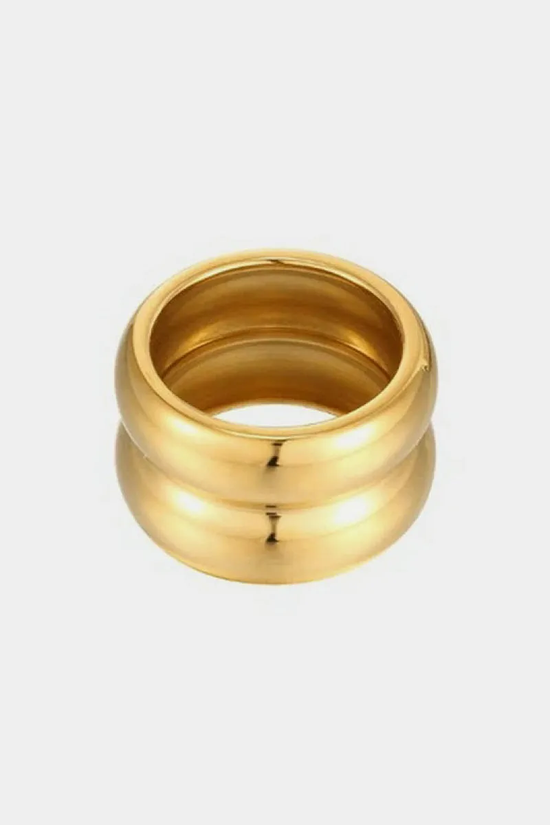 Gold Double Ridge Ring sold by Gigi Laurent product image thumbnail 4