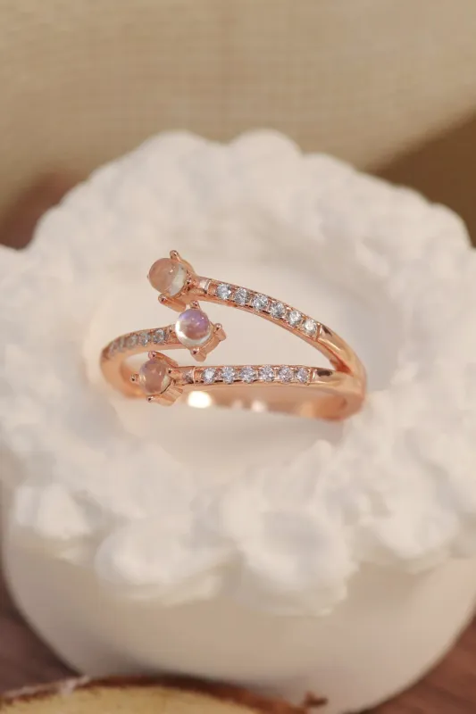 High Quality Natural Moonstone 925 Sterling Silver Ring sold by Gigi Laurent