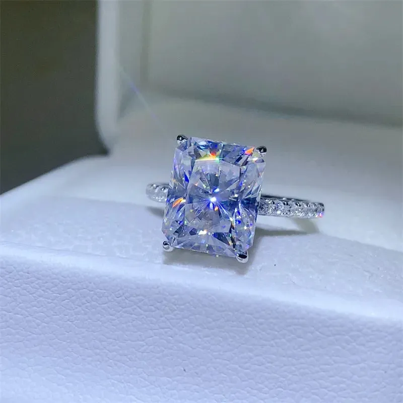 5 Carat Moissanite Zircon 925 Sterling Silver Ring sold by Gigi Laurent product image thumbnail 5