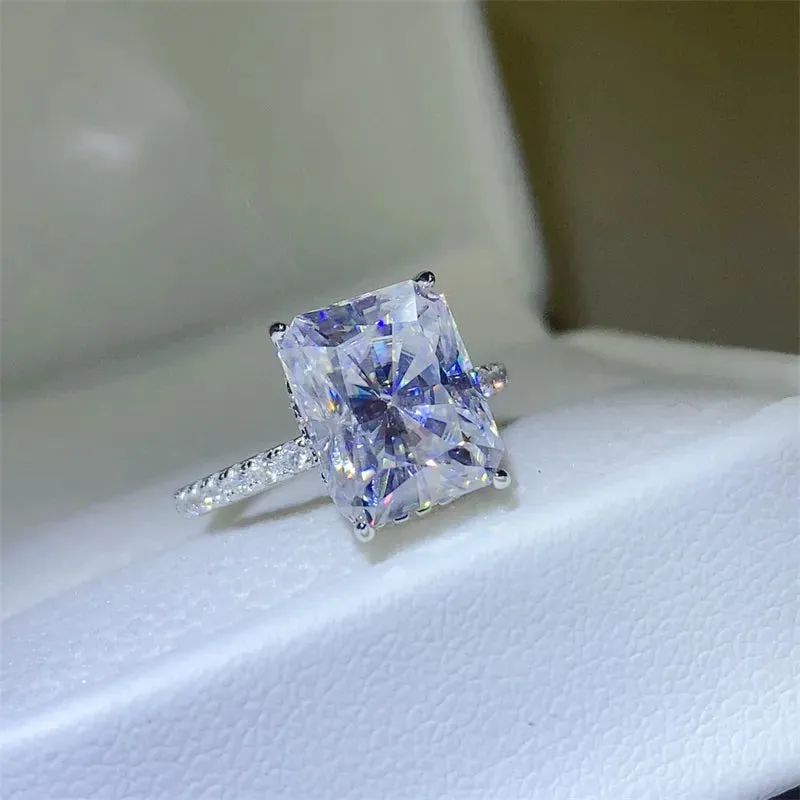 5 Carat Moissanite Zircon 925 Sterling Silver Ring sold by Gigi Laurent product image thumbnail 4