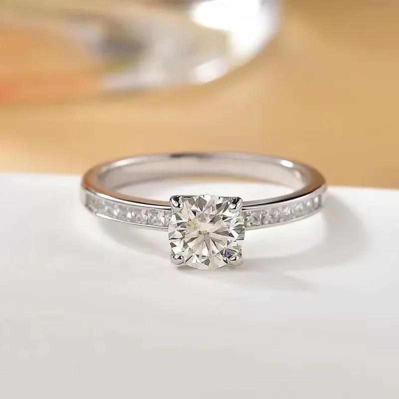 2 Carat Moissanite Zircon 925 Sterling Silver Ring sold by Gigi Laurent product image thumbnail 2