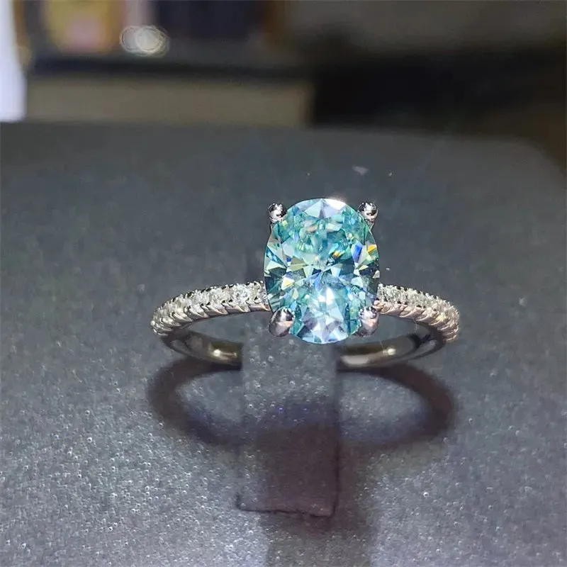 2 Carat Moissanite Zircon 925 Sterling Silver Ring sold by Gigi Laurent product image thumbnail 3