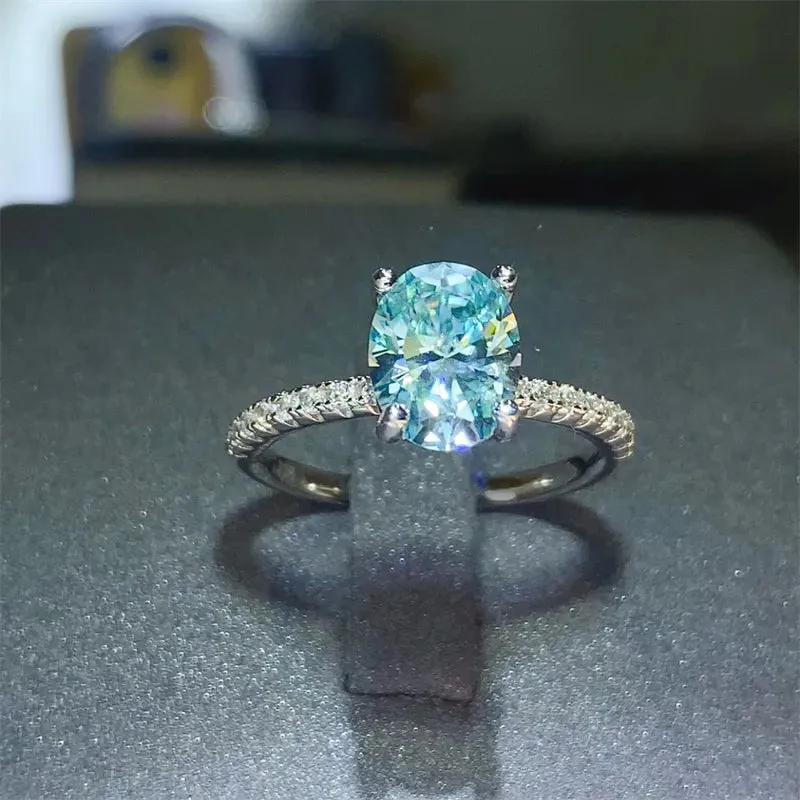 2 Carat Moissanite Zircon 925 Sterling Silver Ring sold by Gigi Laurent product image thumbnail 2