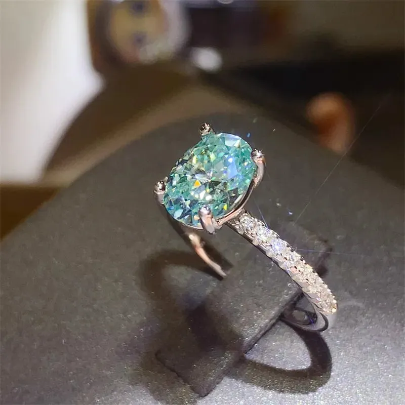 2 Carat Moissanite Zircon 925 Sterling Silver Ring sold by Gigi Laurent product image thumbnail 5