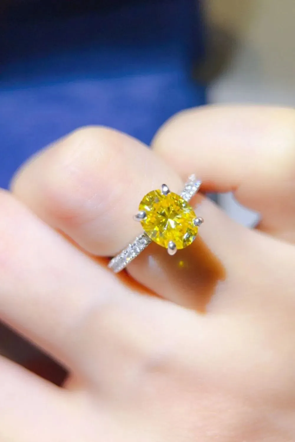 2 Carat Moissanite 925 Sterling Silver Ring sold by Gigi Laurent product image thumbnail 2