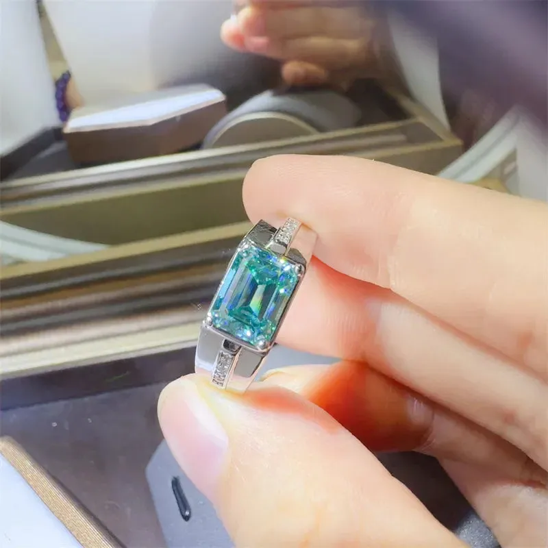 3 Carat 925 Sterling Silver Moissanite Rectangle Shape Ring sold by Gigi Laurent product image thumbnail 4