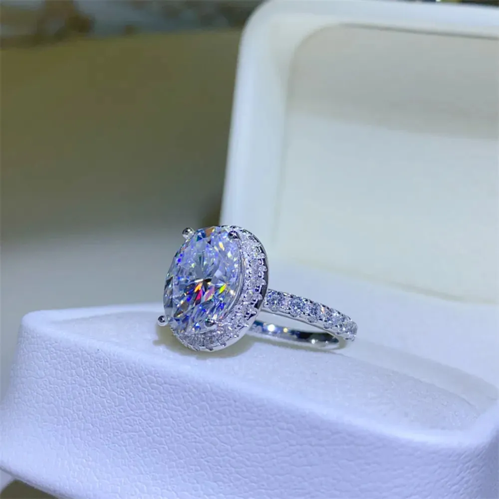 5 Carat Moissanite 925 Sterling Silver Ring sold by Gigi Laurent product image thumbnail 2