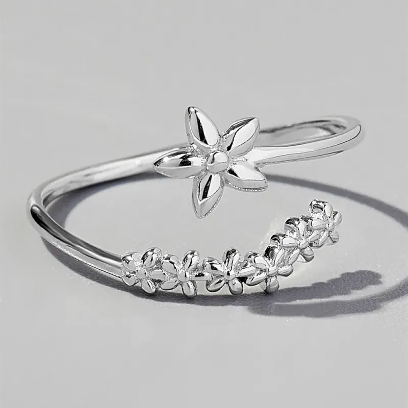 925 Sterling Silver Flower Ring sold by Gigi Laurent