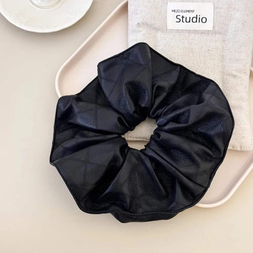 3-Piece PU Leather Elastic Hair Scrunchy sold by Gigi Laurent product image thumbnail 3