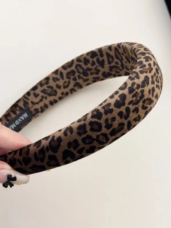Leopard Polyester Wide Headband sold by Gigi Laurent