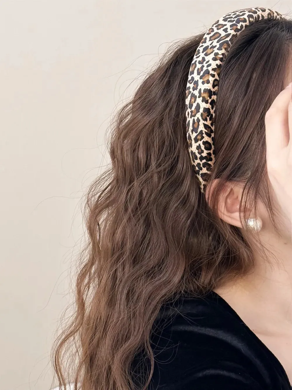 Leopard Polyester Wide Headband sold by Gigi Laurent product image thumbnail 4