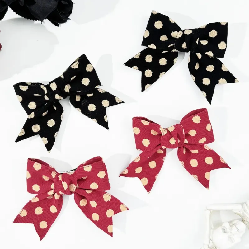 2-Piece Polka Dot Bow Hair Clip sold by Gigi Laurent