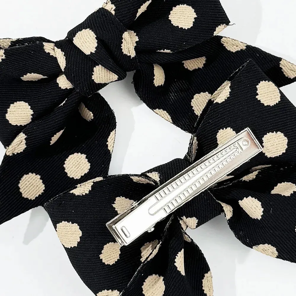2-Piece Polka Dot Bow Hair Clip sold by Gigi Laurent product image thumbnail 3