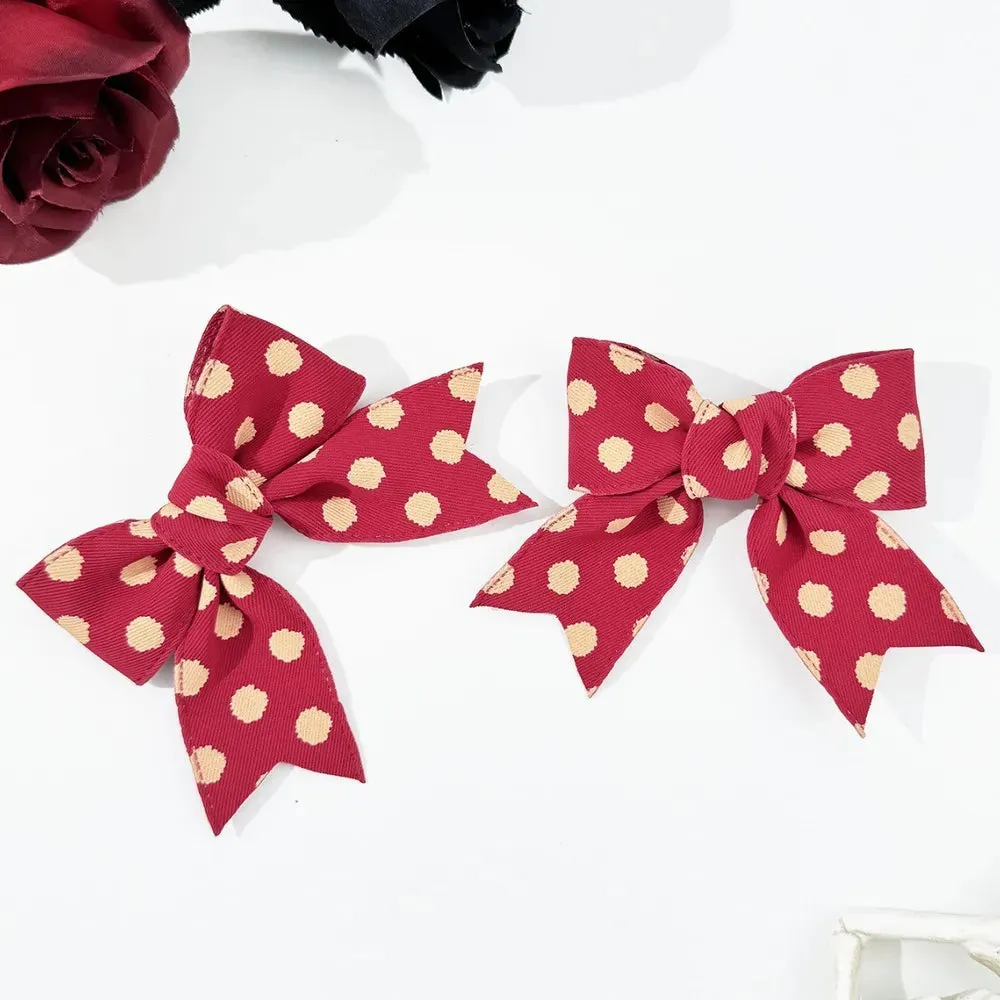2-Piece Polka Dot Bow Hair Clip sold by Gigi Laurent product image thumbnail 5