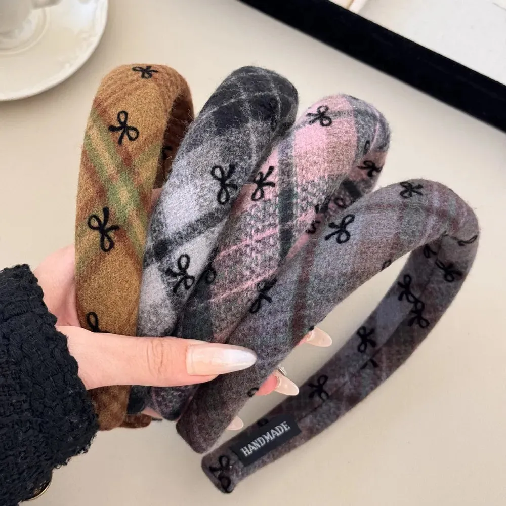 Bow Plaid Polyester Hair Headband sold by Gigi Laurent