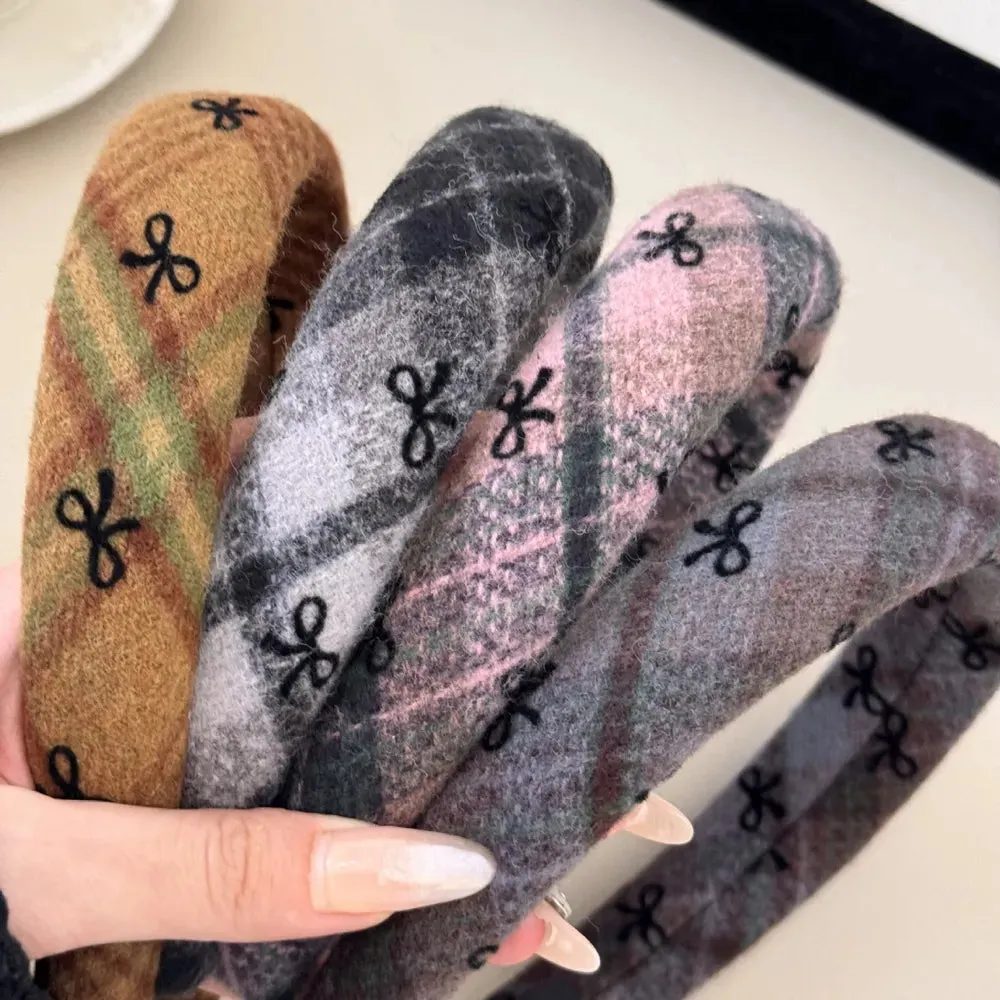 Bow Plaid Polyester Hair Headband sold by Gigi Laurent product image thumbnail 3