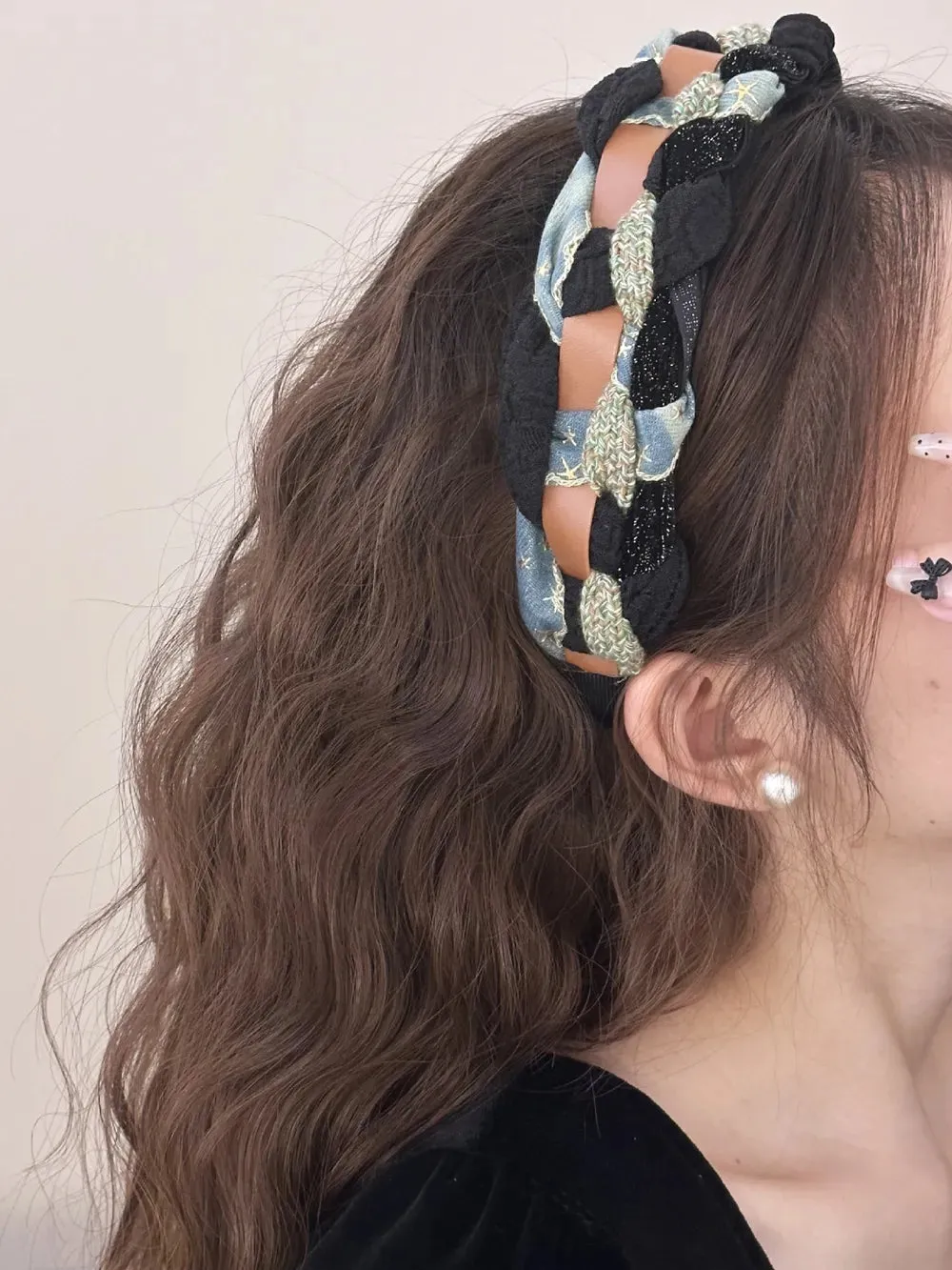 Denim Braided Wide Headband sold by Gigi Laurent product image thumbnail 4