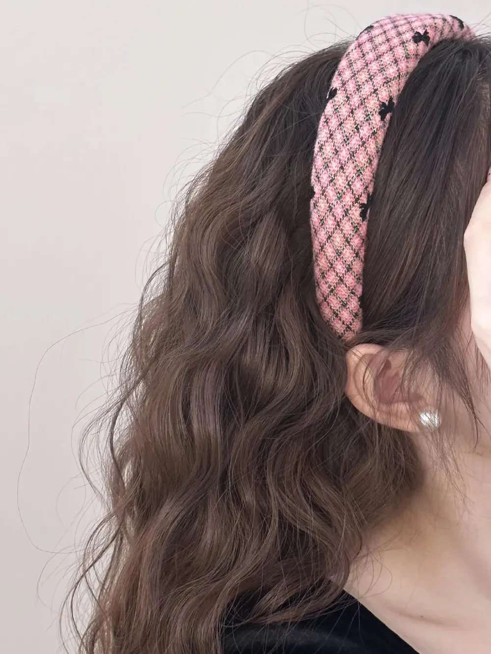 Plaid Bow Wide Headband sold by Gigi Laurent product image thumbnail 4