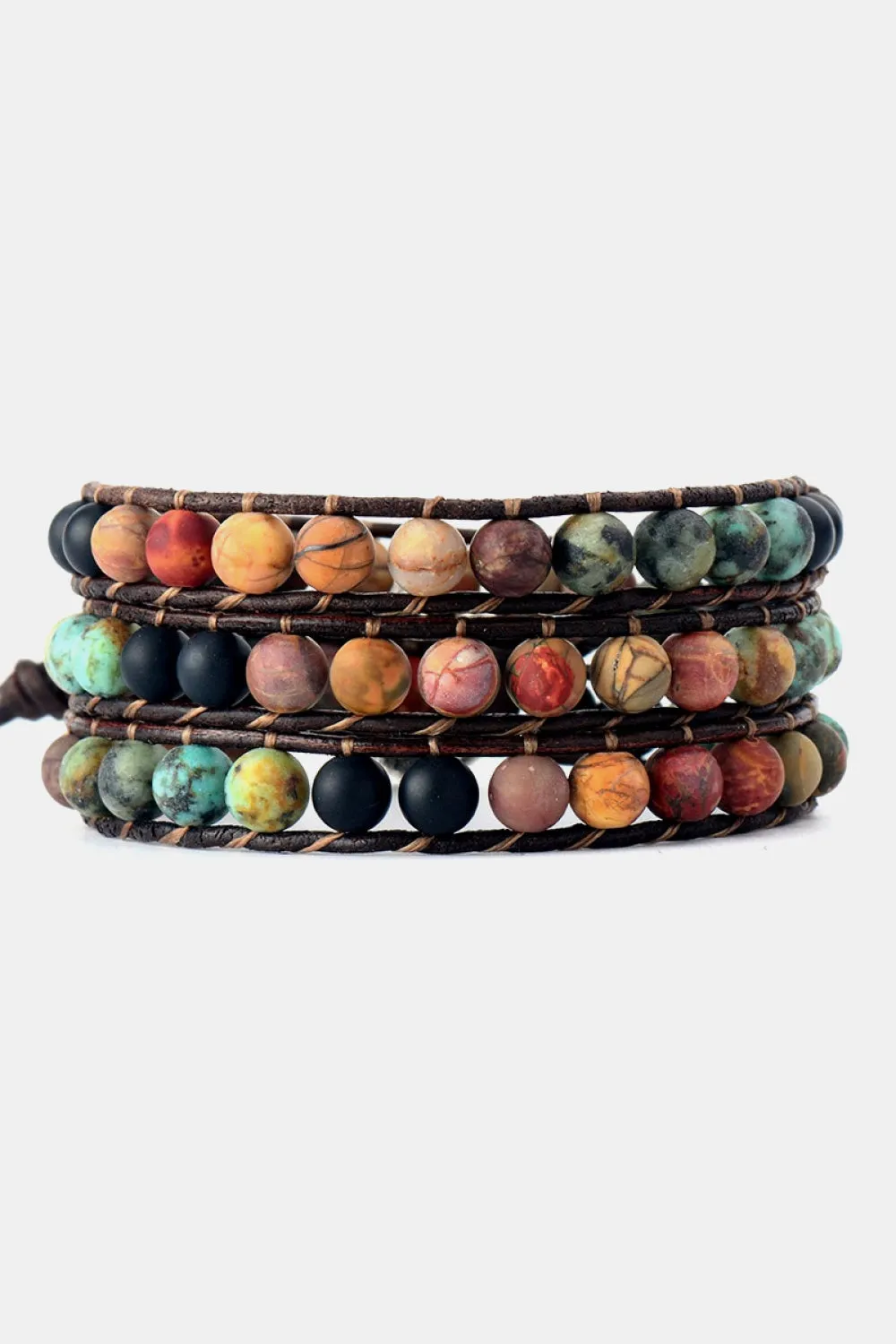 Handmade Triple Layer Beaded Agate Bracelet sold by Gigi Laurent product image thumbnail 3