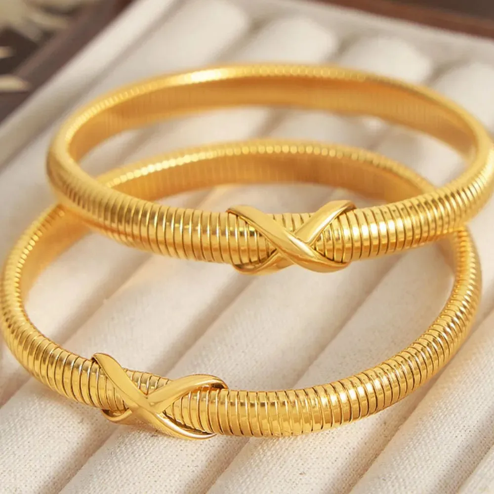 Titanium Steel Spring Shape Bracelet sold by Gigi Laurent product image thumbnail 4