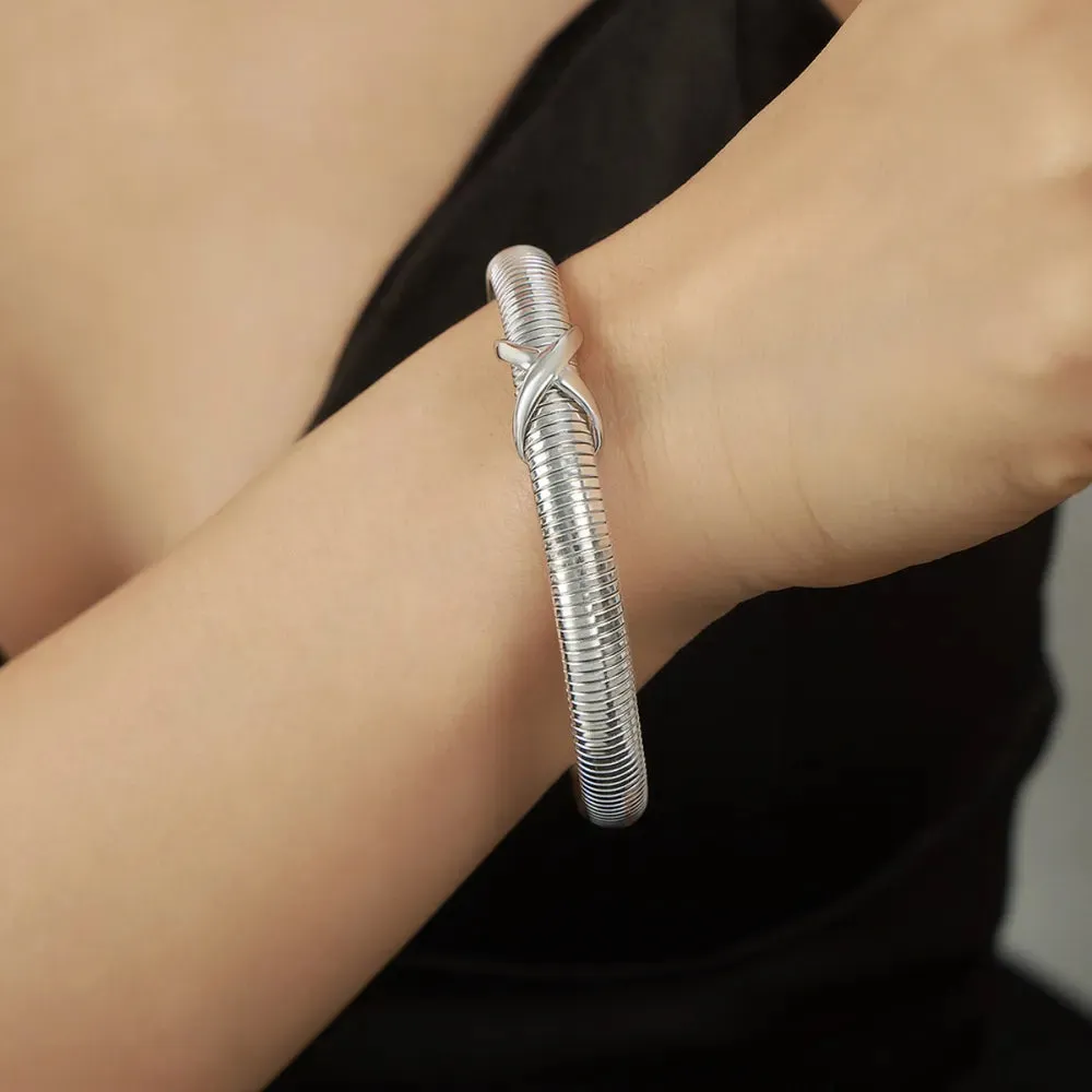 Titanium Steel Spring Shape Bracelet sold by Gigi Laurent product image thumbnail 5